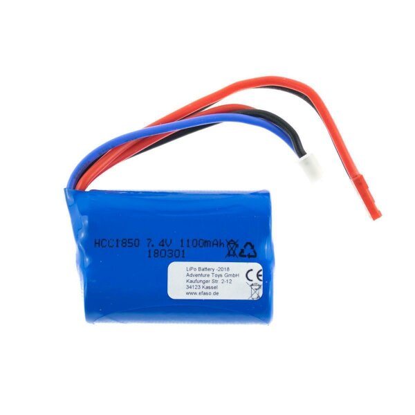 034 Akku 7,4V / 1100 mAh / Li-Po / JST Stecker / FX52, FX066, Amewi Beluga 240