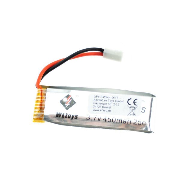 065 Akku 3,7V / 450mAh / Li-Po / weißer flacher Stecker / V977