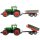 Double E E351-003 RC Traktor 2.4GHz 1:16 mit Anhänger S053-003 und Heuwender S052-003