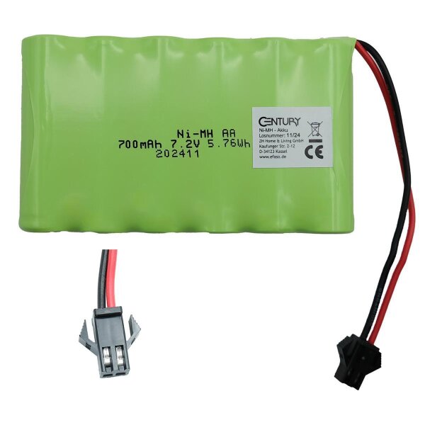 Akku 7,2V / 0800 mAh / Ni-MH / HBX Stecker