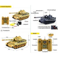 99820 2 Stück RC Panzer 1:28 - T90 & King Tiger