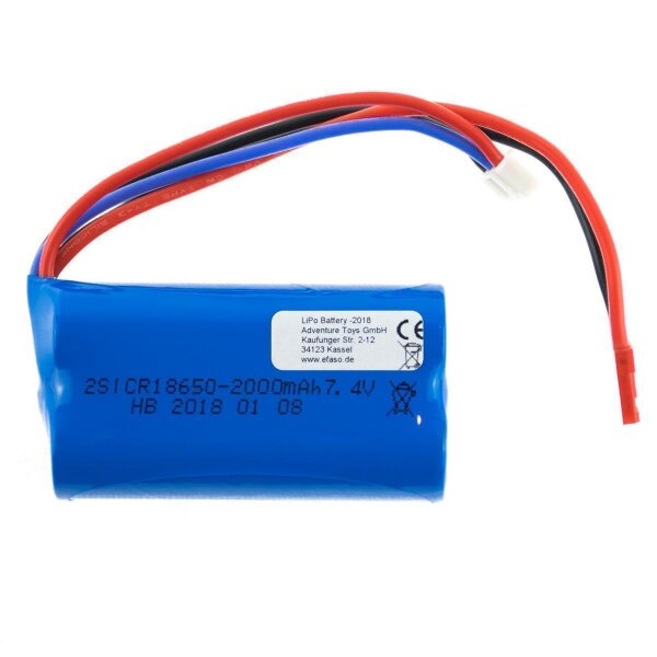 131 Akku 7,4V / 2000 mAh / Li-Po / JST Stecker / Huina RC 1592 1573 1577 1561 1562 1593