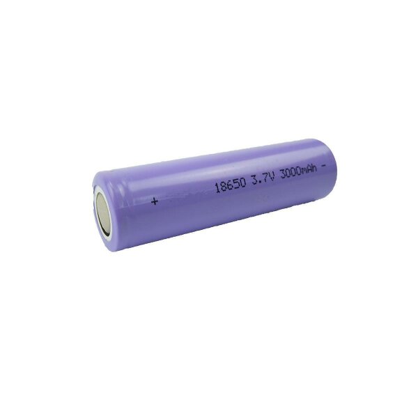 18650  3,7 Volt Akku rund 3000 mAh LIPO  Maße: Durchmesse 18 mm, Länge  65 mm  wiederaufladbar Flap Top Batterie