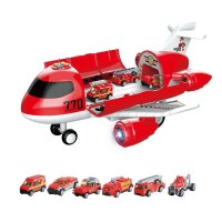 XXL Flugzeug 40cm Spielzeug - inkl. 6 Autos, aufklappbar...