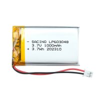 603048 3.7V 1000 mAh, PCM, JST PH2.0-2P