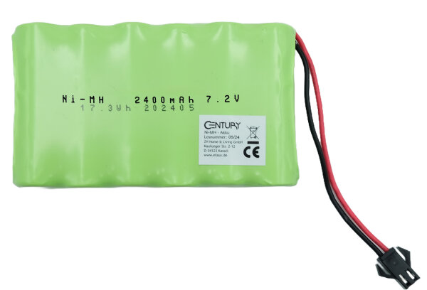 Power Akku 7,2V 2400mAh Ni-Mh mit HBX Stecker kompatibel mit Huina Bagger 1350, 1550